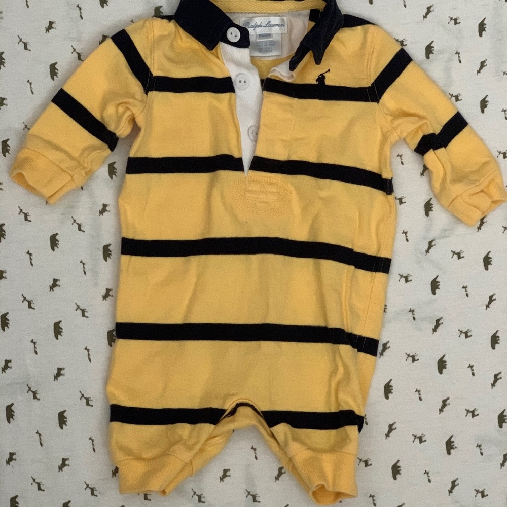 Ralph Lauren Striped Onsie